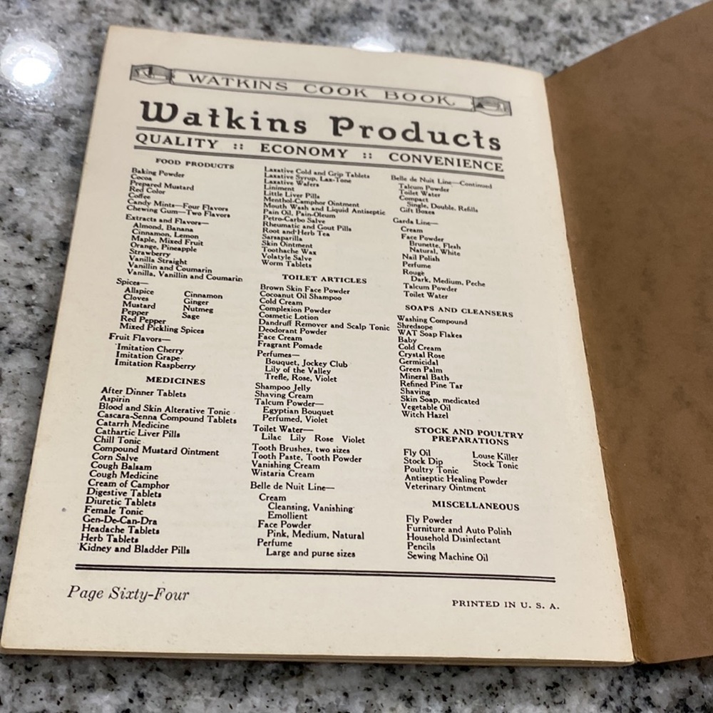 Antique 1st Edition 1925 Watkins Cook Book! - Picture 9 of 10